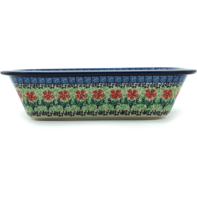 Polmedia Polish Pottery Polish Pottery Baker - Rectangular with Grip Lip - Maraschino - Image 3